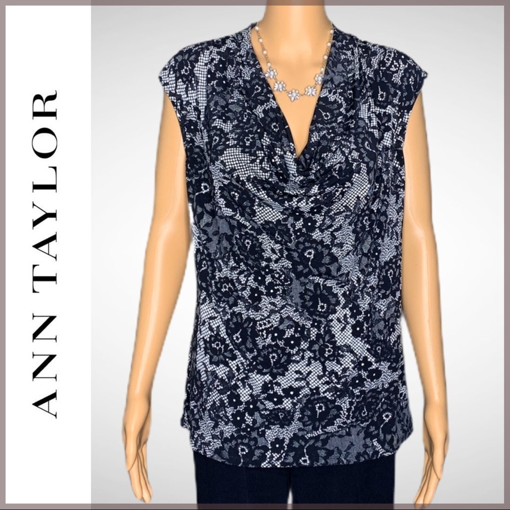 Ann Taylor Sleeveless Cowl-Neck Top EUC - Picture 1 of 4